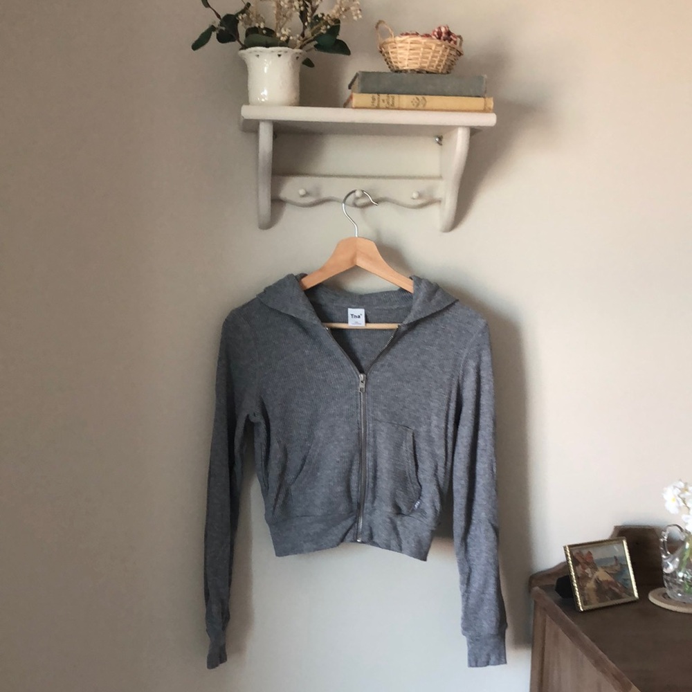 Aritzia - TNA - Gray Zip-Up Hoodie - XXS